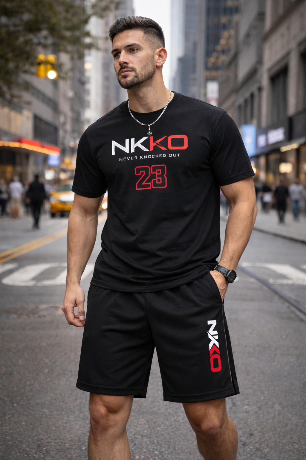 NKKO athletic training shorts black workout shorts men